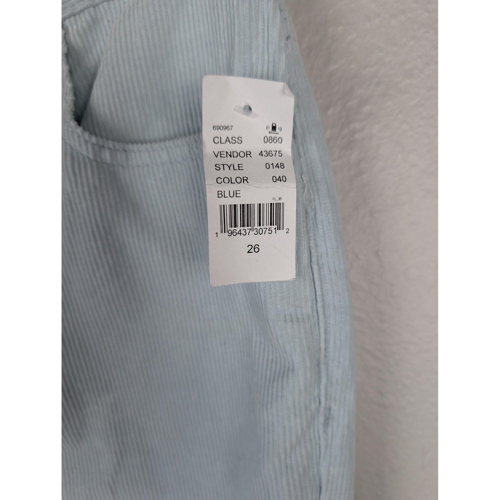 Pacsun High Rise Bootcut Jeans Womens 26 Light Blue Corduroy Pants 100% Cotton - Picture 4 of 13